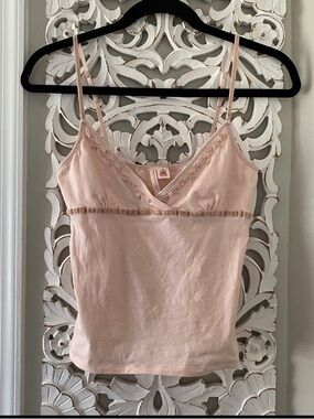 Abercrombie And Fitch 90s Y2K Vintage Bella Swan Babydoll Blouse Tank Top Sz M